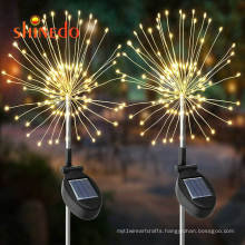 Outdoor Solar Garden Decorative Lights 150 LED String Landscape DIY Flowers Fireworks Light for Walkway Lawn Backyard